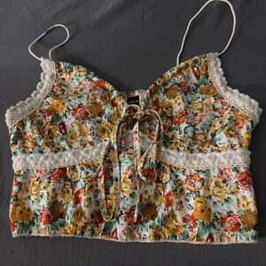 SHEIN Multicolor Floral Lace Camisole